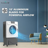 Havells Evaporative Air Cooler 80L For Indoor & Outdoor Powerful Airflow With 3 Side Honeycomb Pads, KOOLAIRE80
